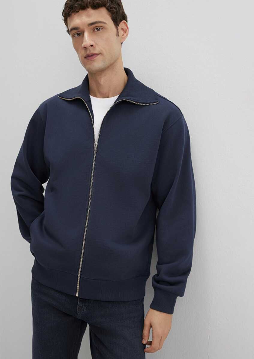 Mavi Fermuarlı Lacivert Loose Fit Erkek Sweat 0S10521-70490 - Mavi