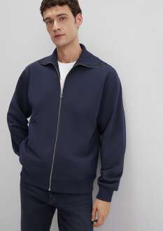Mavi Fermuarlı Lacivert Loose Fit Erkek Sweat 0S10521-70490