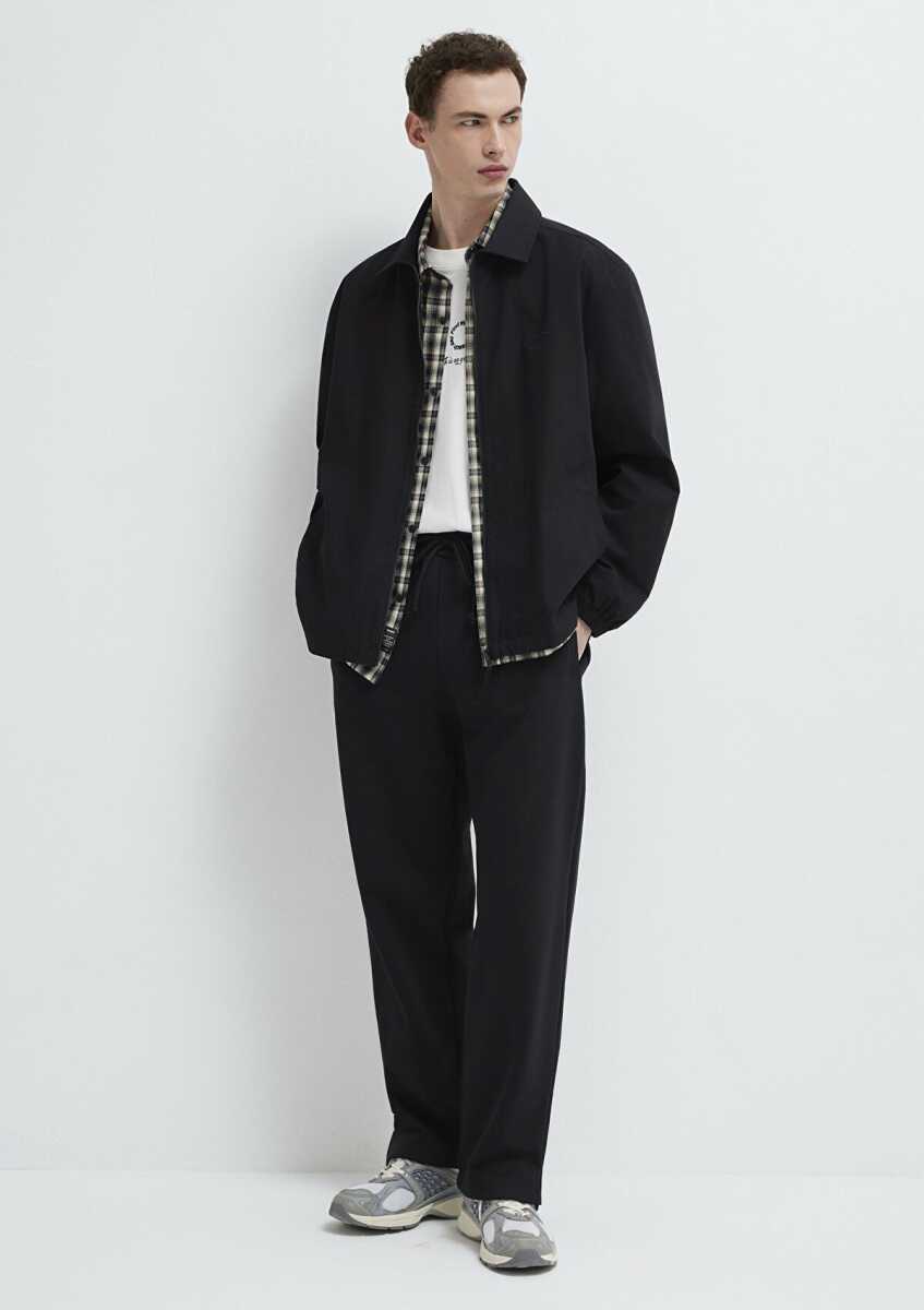 Mavi Fermuarlı Siyah Erkek Gömlek 0211883-900 - Mavi (1)