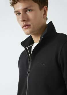 Mavi Fermuarlı Siyah Erkek Sweat 0S10527-900 