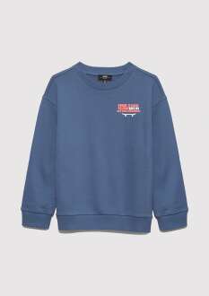 Mavi Fınd Your Flow Baskılı Fermuarlı Çocuk Sweat 6S10128-86702 