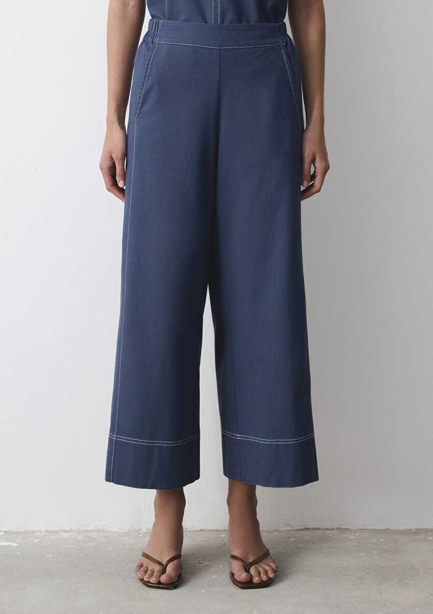 Mavi Geniş Paça Wide Leg Kadın Pantolon 1011187-70756 - 4