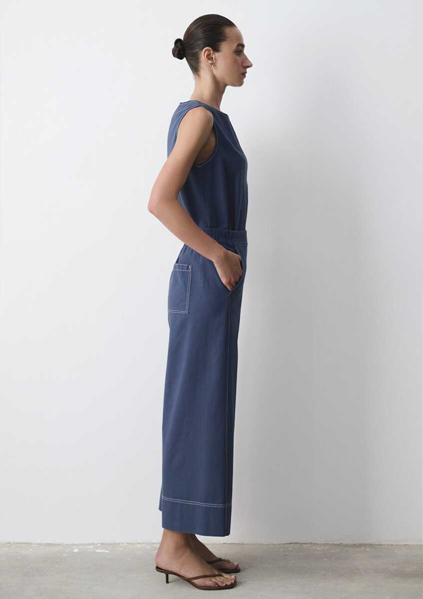 Mavi Geniş Paça Wide Leg Kadın Pantolon 1011187-70756 - 6