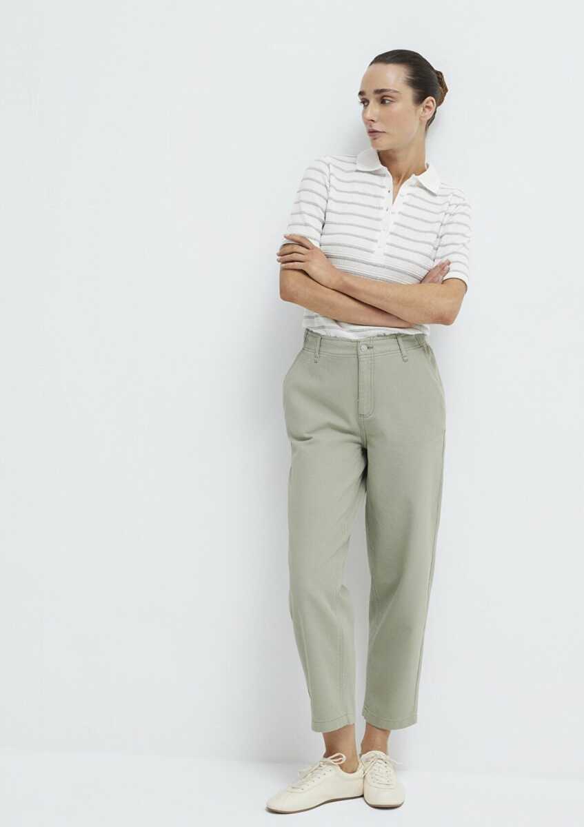 Mavi Gölge Gri Kadın Dokuma Pantolon 1010649-71484 - 2