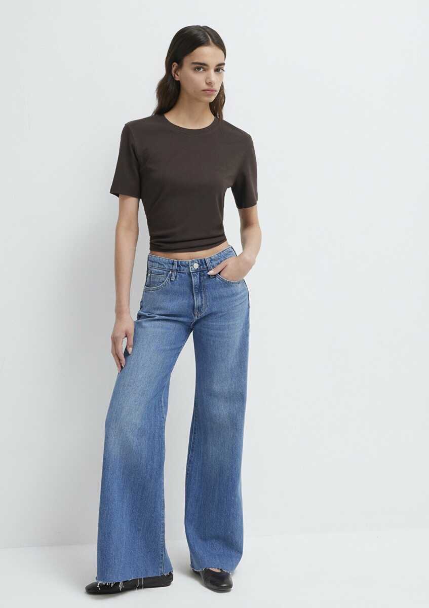 Mavi Grace Iconic Gölgeli Indigo Mavisi Flare Kadın Jean Pantolon 1018584-A1600 (1)