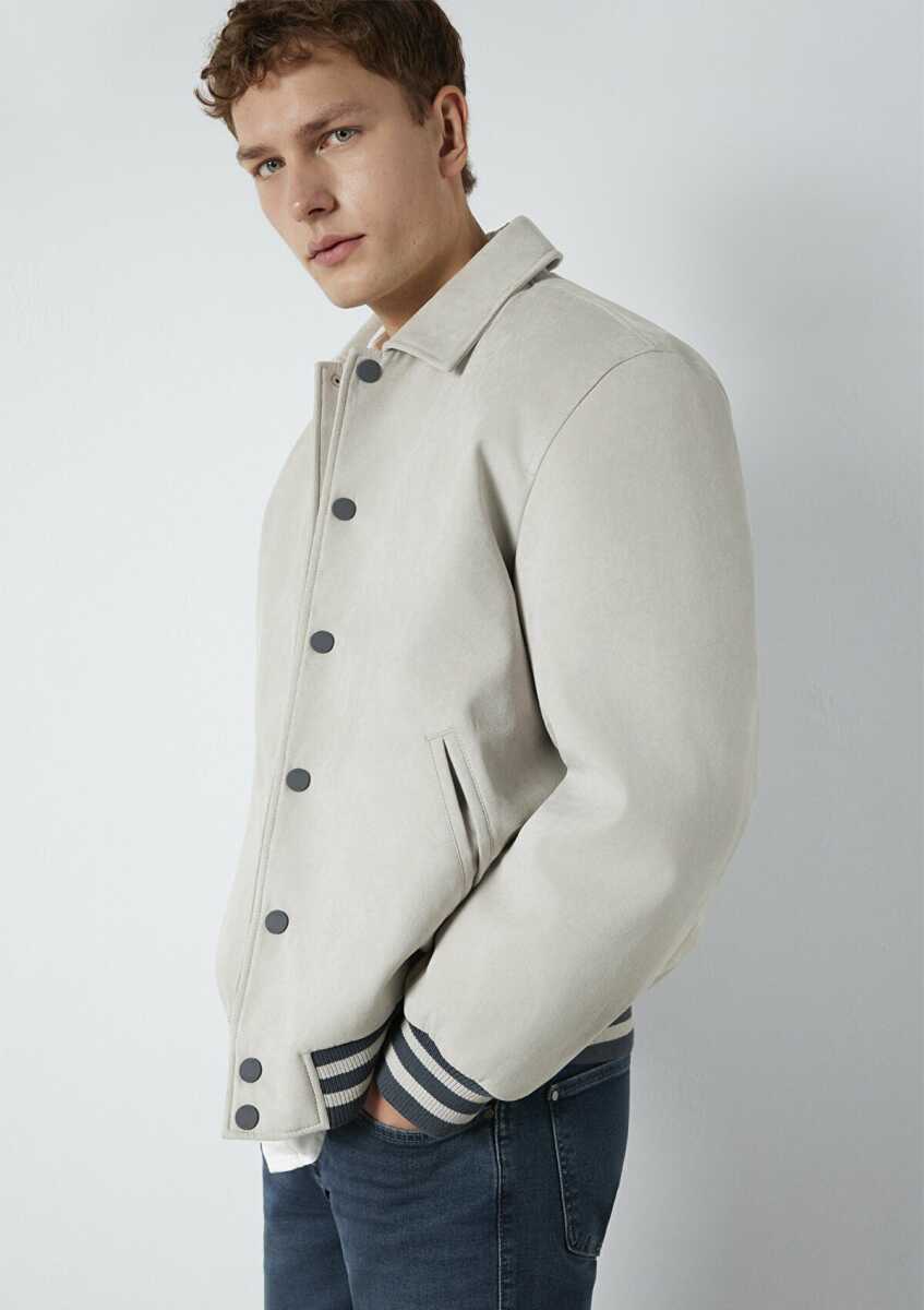 Mavi Gri Biker Loose Fit Erkek Ceket 0110767-70075 - Mavi