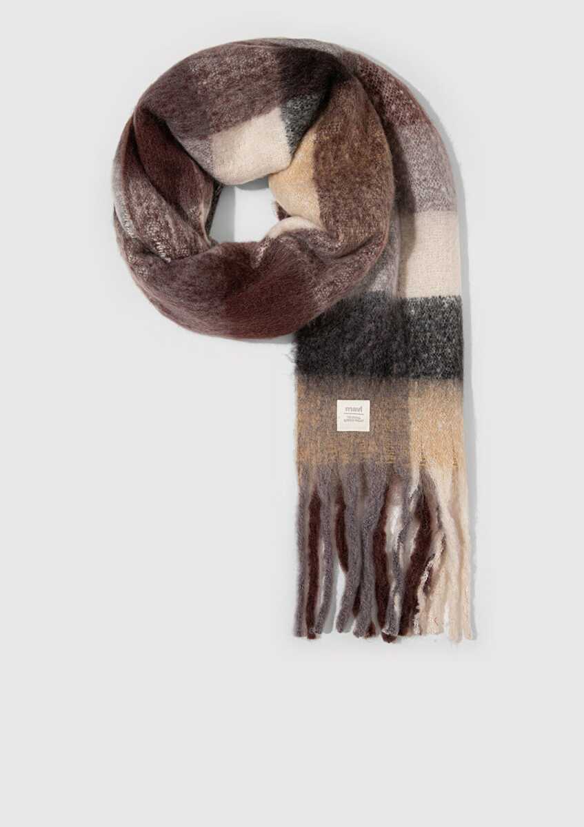 Mavi Gri Kadın Atkı 1913596-24674 - Mavi (1)