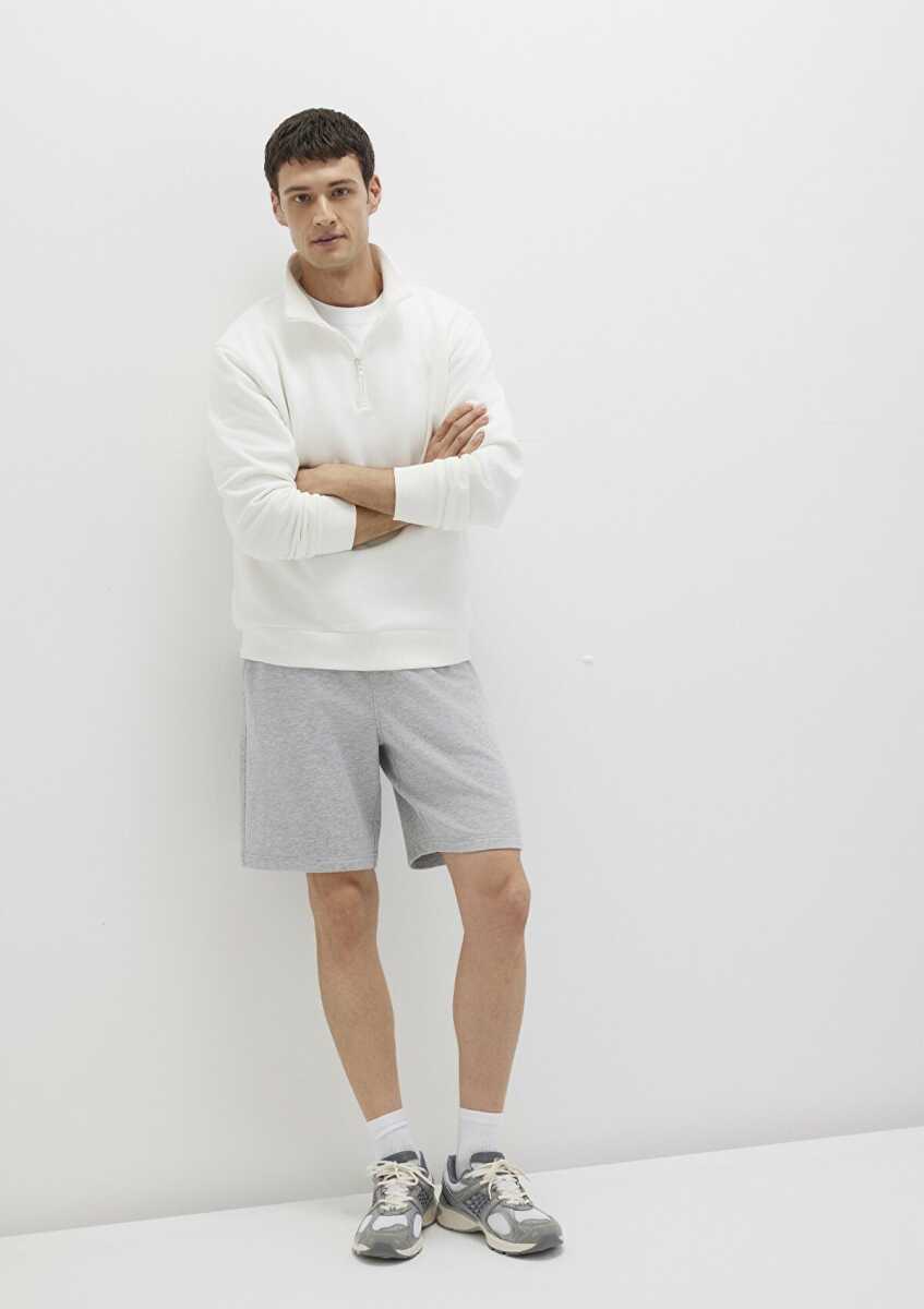 Mavi Gri Melanj Erkek Şort 066935-35010 (1)