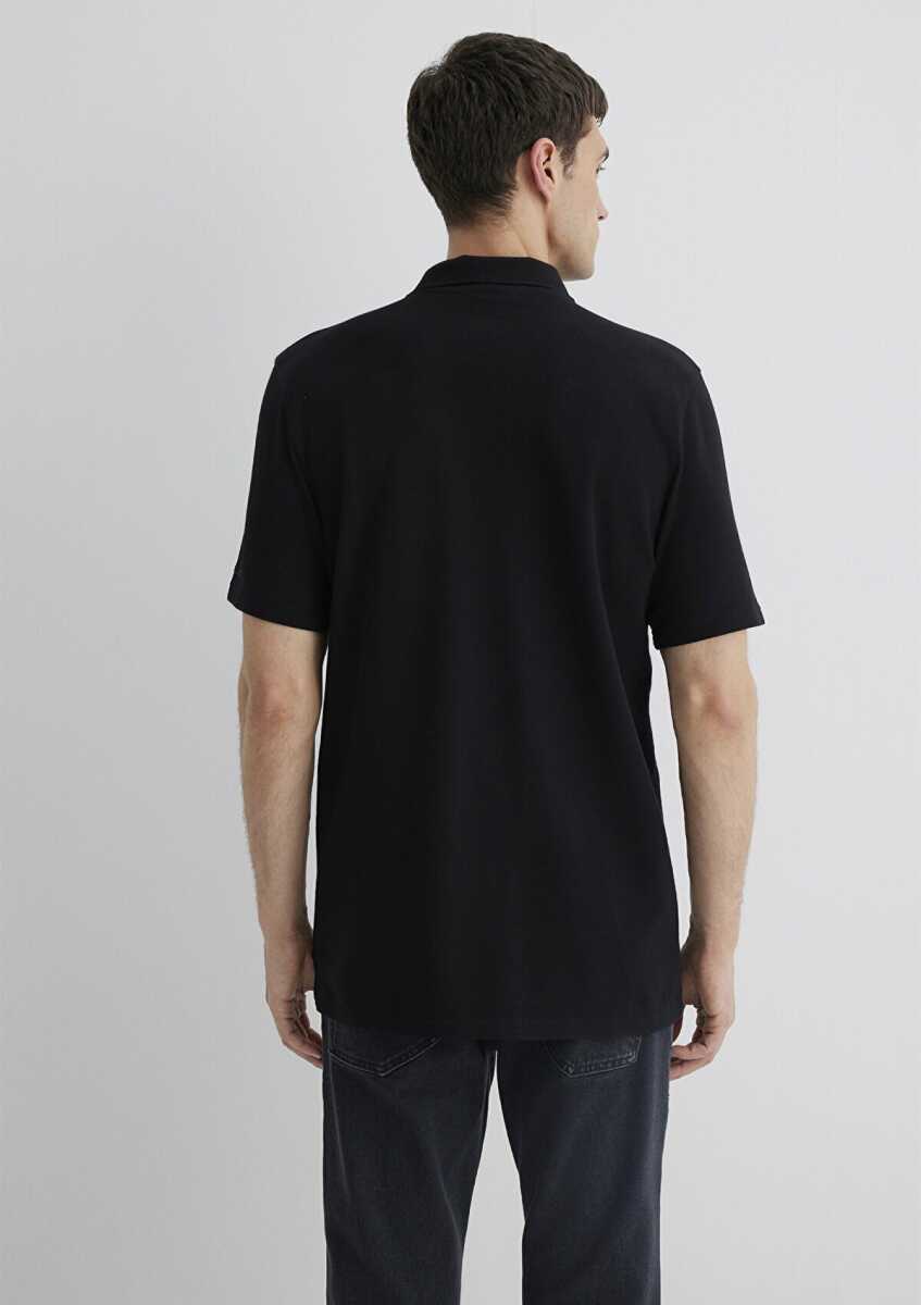 Mavi Half Zıp Siyah Polo Yaka Erkek Tişört 0612525-900 - 5