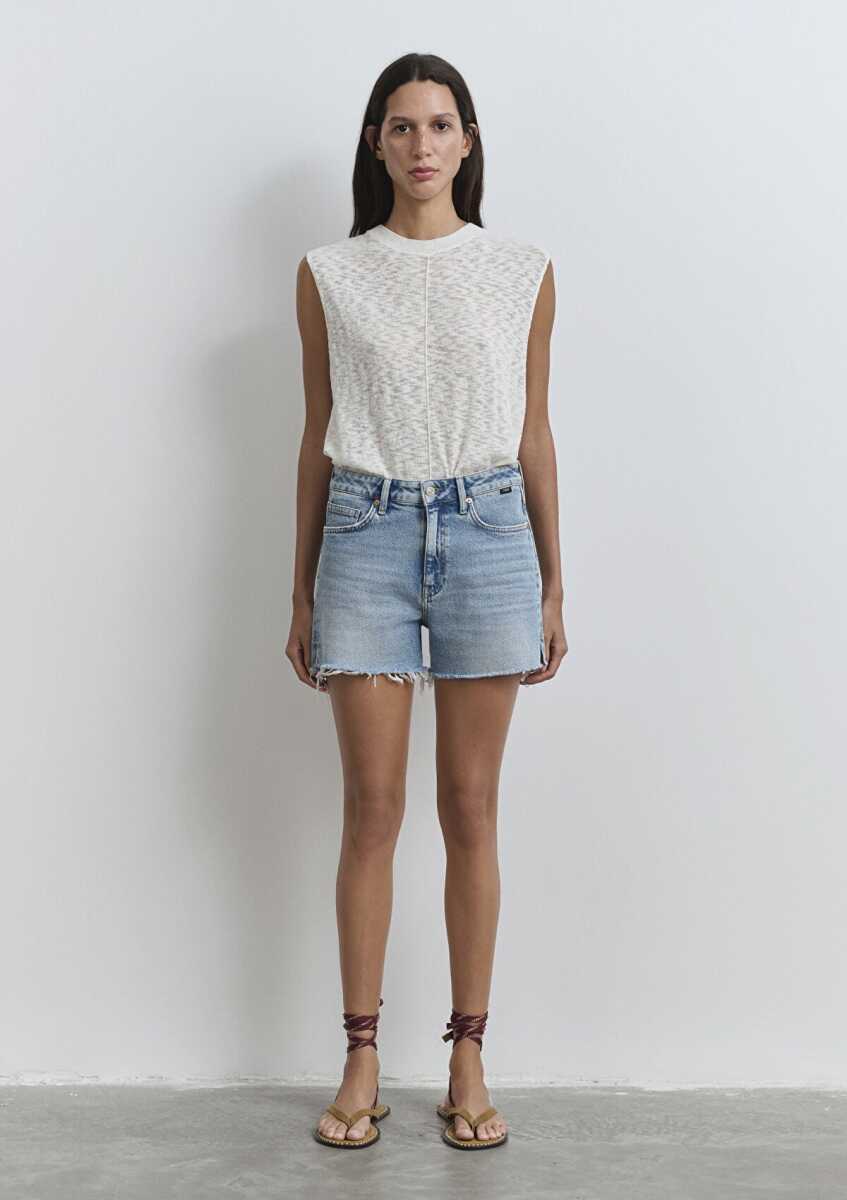 Mavi Heidi 90lar Vintage Açık Mavi Kadın Jean Şort 1410057-89743 - 4