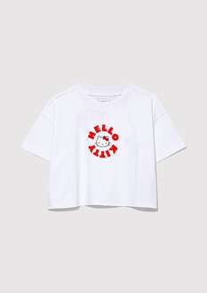 Mavi Hello Kıtty Baskılı Beyaz Çocuk Tişört 7610307-620 