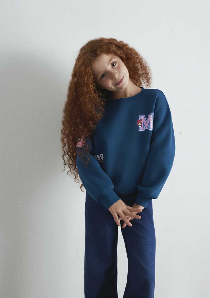 Mavi Hello Kıtty Baskılı Loose Fit Çocuk Sweat 7S10164-89110 - 3