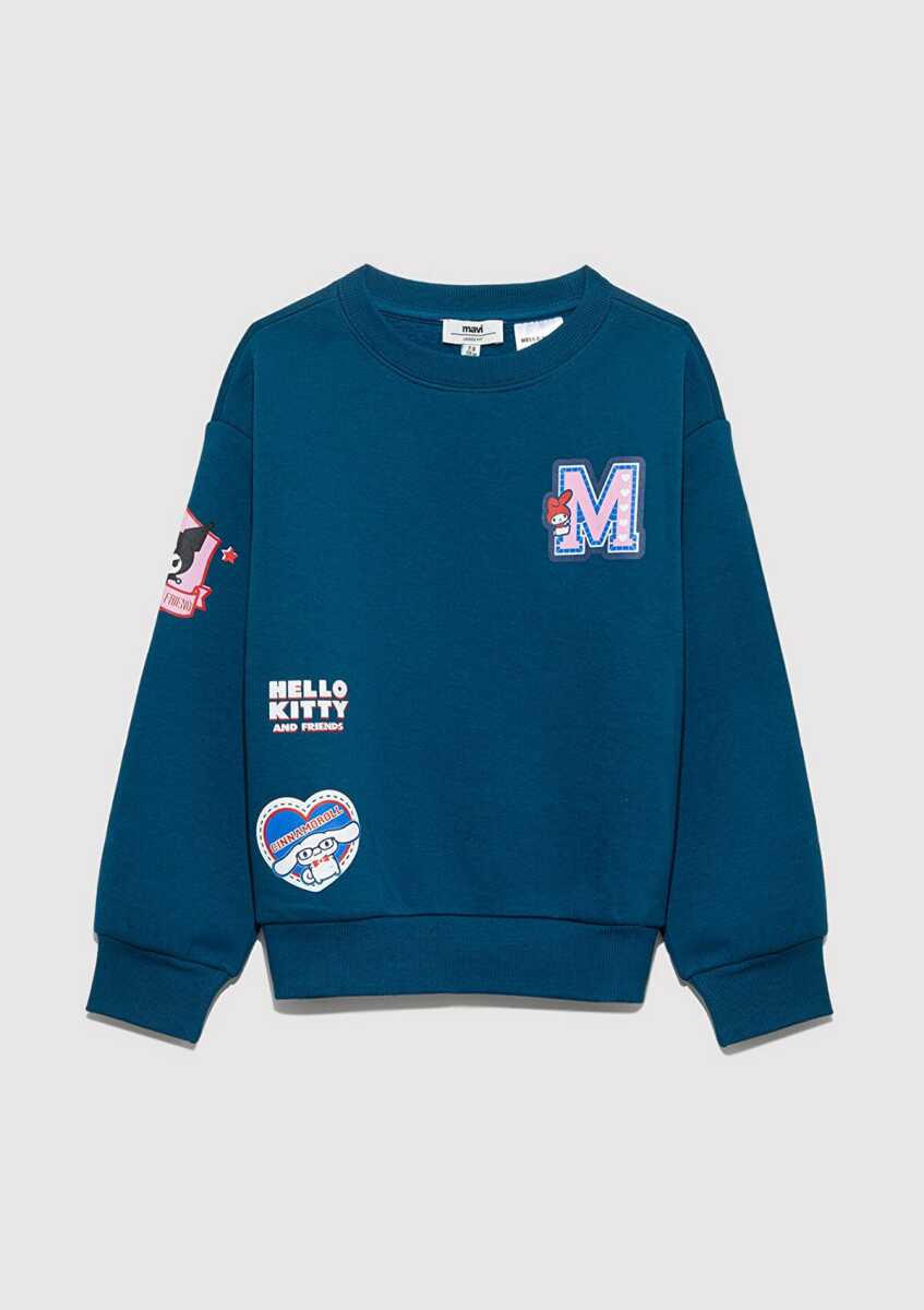 Mavi Hello Kıtty Baskılı Loose Fit Çocuk Sweat 7S10164-89110 - 4