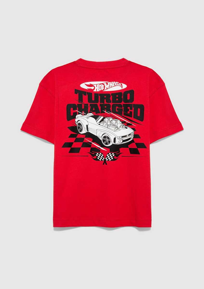 Mavi Hot Wheels Baskılı Kırmızı Çocuk Tişört 6610429-70478 (1)