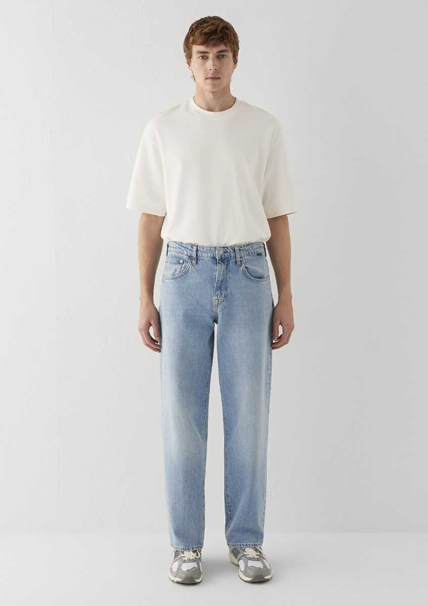 Mavi itte Street Açık Mavi Loose Fit Erkek Jean Pantolon 0010101-A3985 - 3
