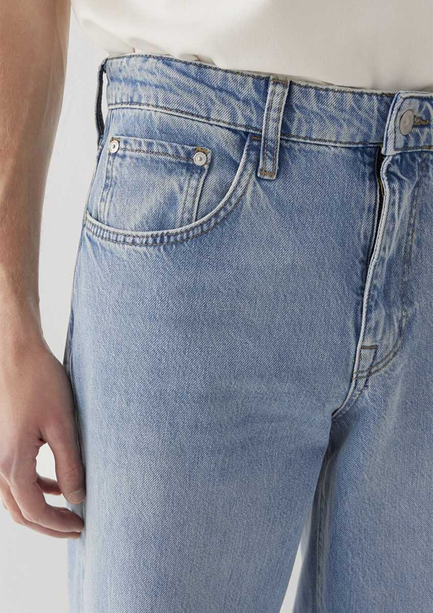 Mavi itte Street Açık Mavi Loose Fit Erkek Jean Pantolon 0010101-A3985 - 7