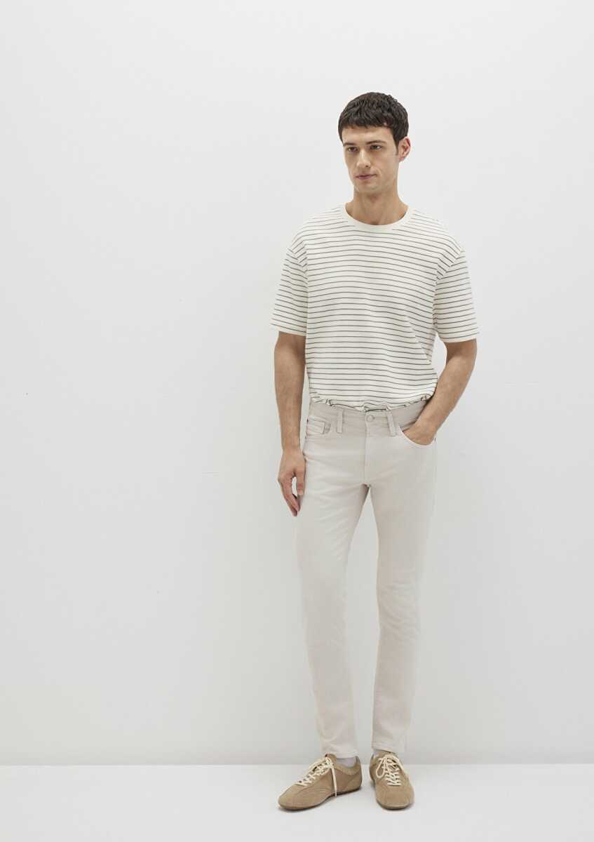 Mavi Jake Ekru Comfort Gabardin Erkek Pantolon 0042222763 (1)