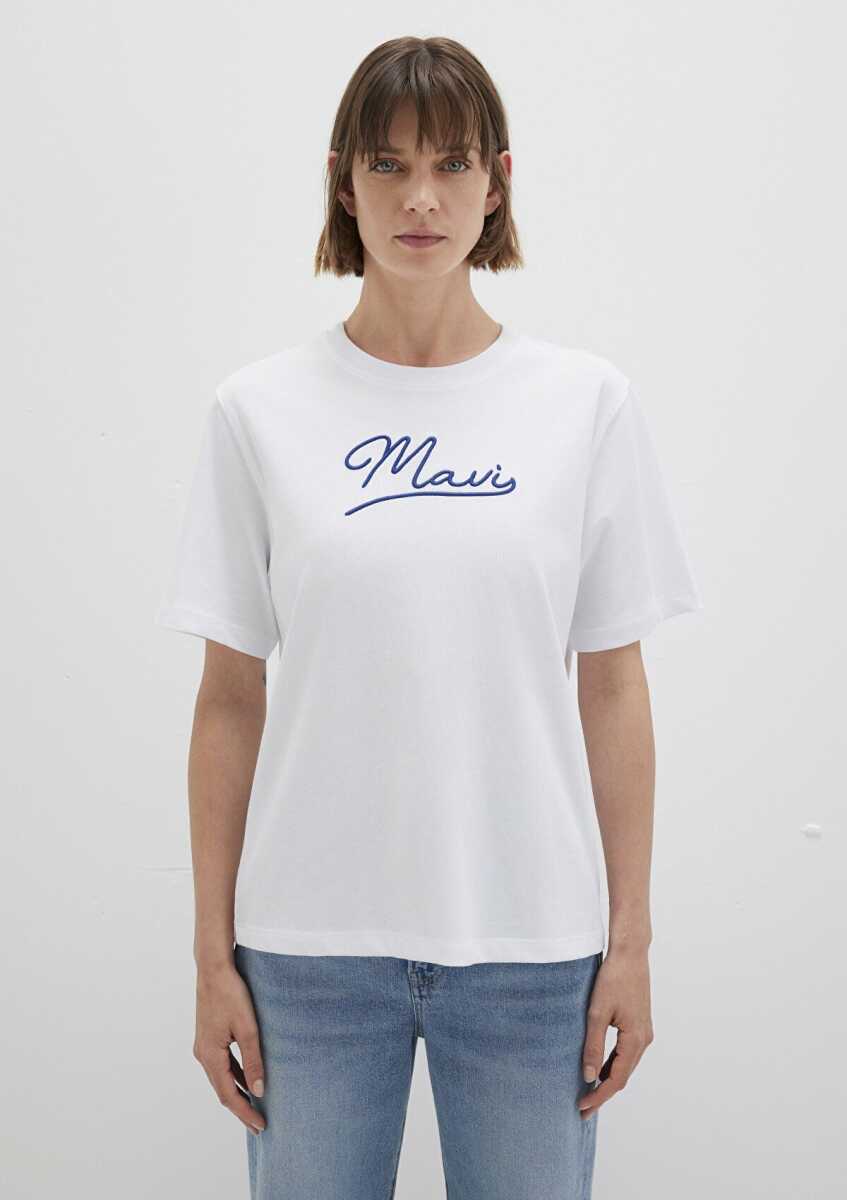 Mavi Jeans Baskılı Beyaz Kadın Tişört 1612421-620 - 4