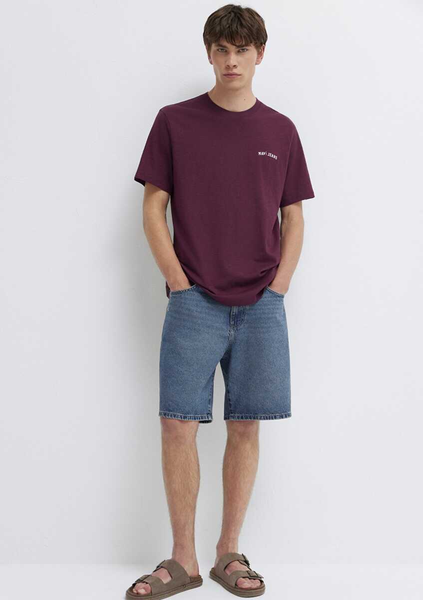 Mavi Jeans Baskılı Bordo Erkek Tişört 0613577-70434 (1)