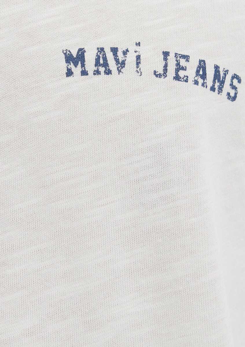 Mavi Jeans Baskılı Ekru Regular Fit Erkek Tişört 0613577-70057 - 8