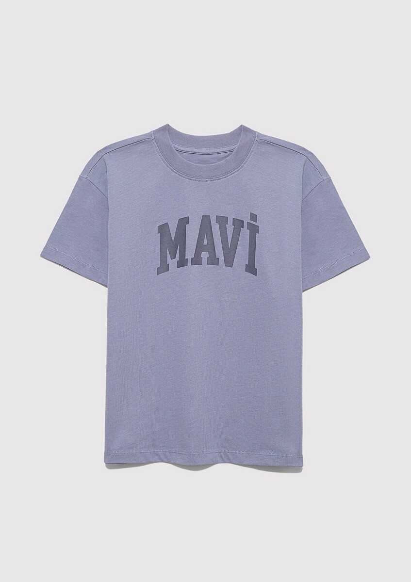 Mavi Jenerik Logo Baskılı Çocuk Tişört 7610385-88095 - 1