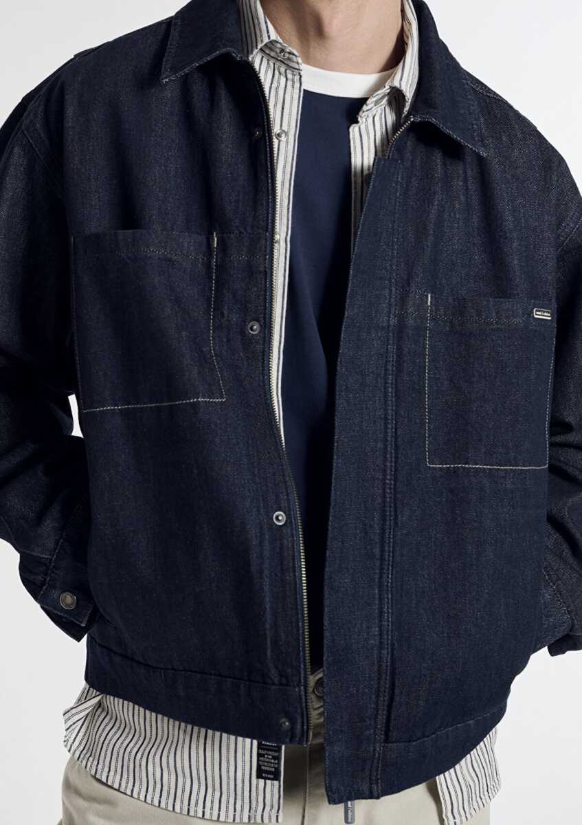Mavi Jeran Rinse Mavi Edition Lacivert Oversize Erkek Jean Ceket 0111229-A1711 - 3