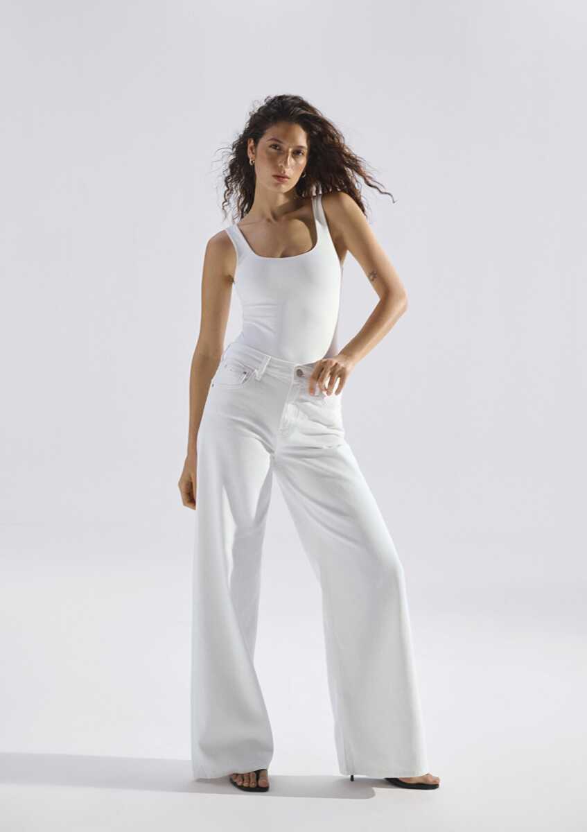 Mavi Joy Mavi Edition Gölgeli Indigo Mavisi Wide Leg Kadın Jean Pantolon 1010960-A3162 - 2