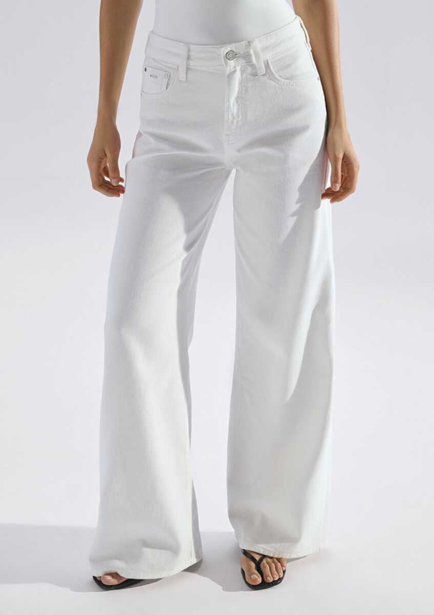 Mavi Joy Mavi Edition Gölgeli Indigo Mavisi Wide Leg Kadın Jean Pantolon 1010960-A3162 - 5