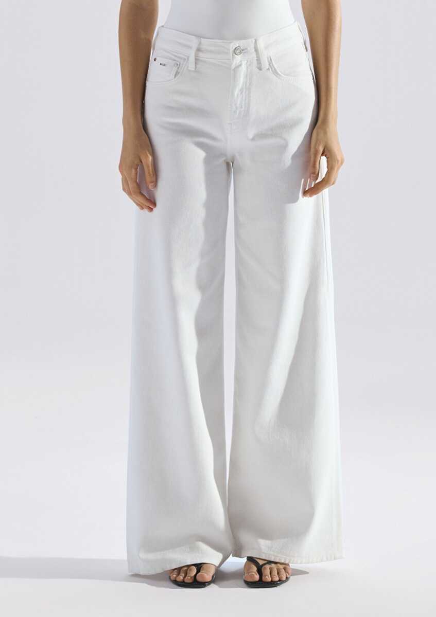 Mavi Joy Mavi Edition Gölgeli Indigo Mavisi Wide Leg Kadın Jean Pantolon 1010960-A3162 - 7
