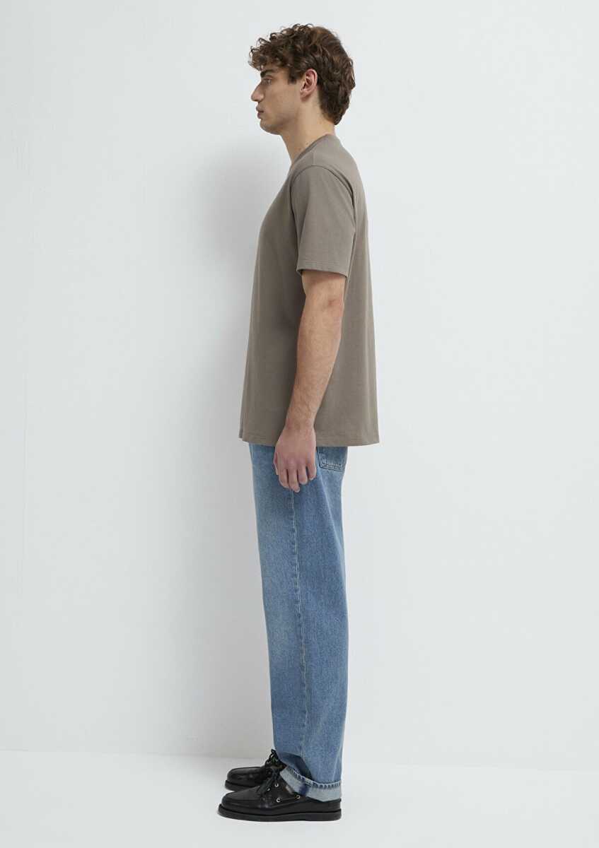 Mavi Kahverengi Basic Loose Fit Erkek Tişört 066249-87875 - 4