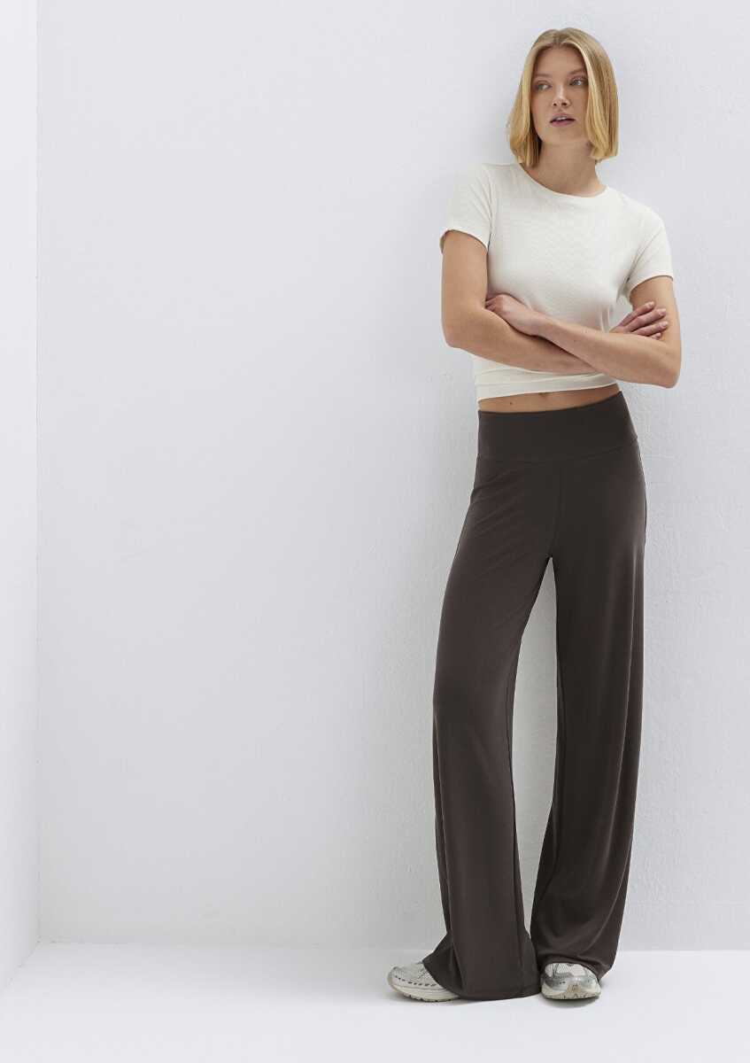 Mavi Kahverengi Geniş Paça Wide Leg Fit Kadın Eşofman Altı 1010795-70236 (1)