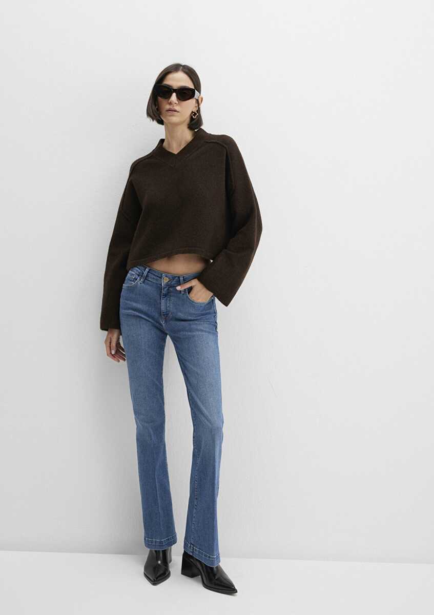 Mavi Kahverengi Kadın Kazak 1710626-88615 - Mavi (1)