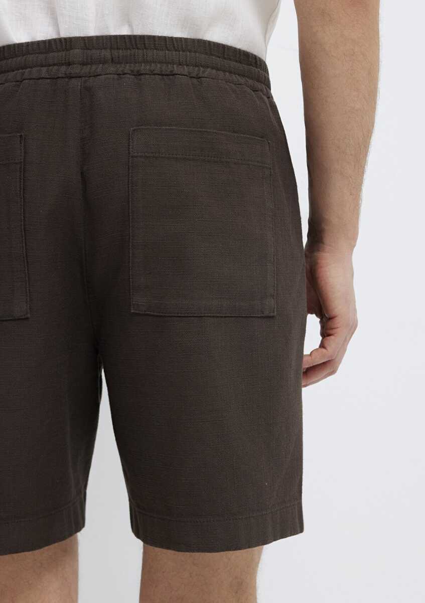 Mavi Kahverengi Loose Fit Erkek Şort 0410325-70219 - 7