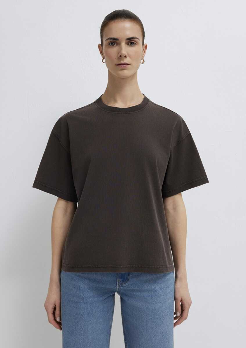 Mavi Kahverengi Loose Fit Kadın Tişört 1614313-70236 - 3