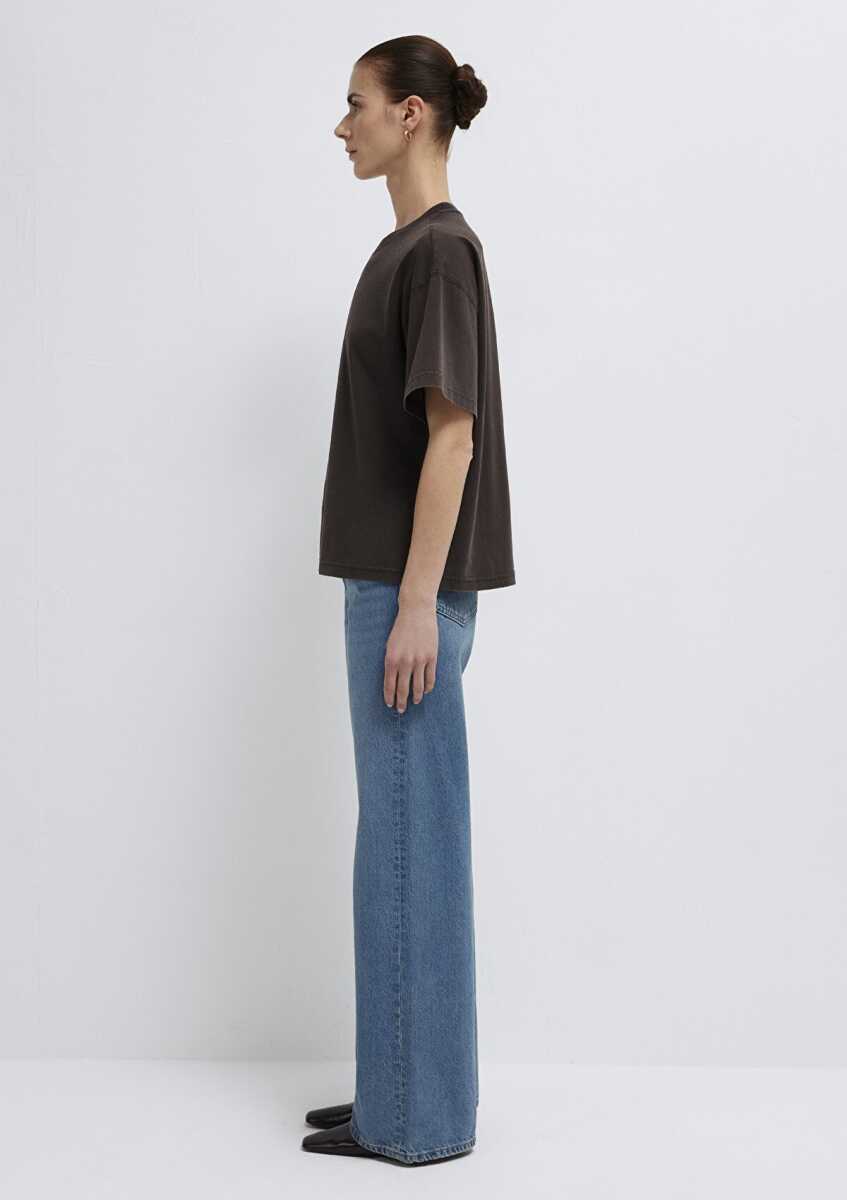 Mavi Kahverengi Loose Fit Kadın Tişört 1614313-70236 - 4