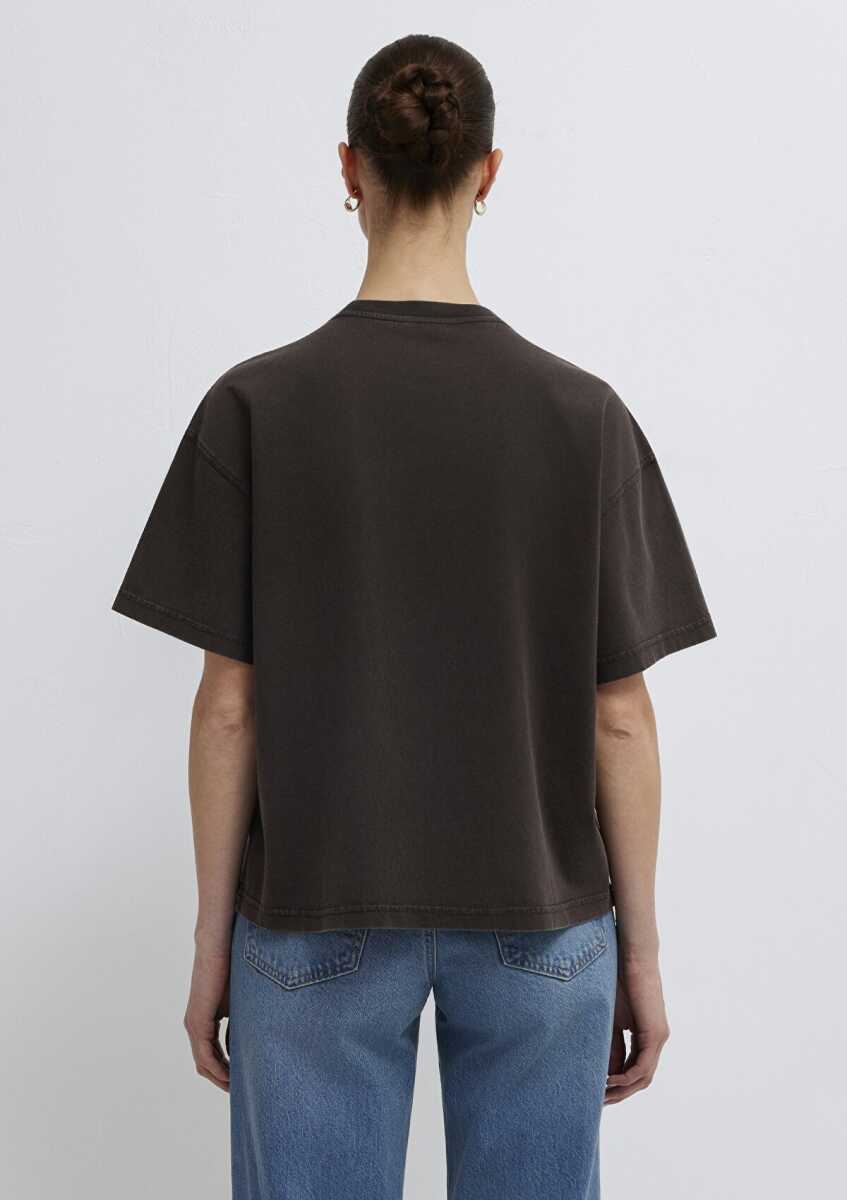 Mavi Kahverengi Loose Fit Kadın Tişört 1614313-70236 - 5