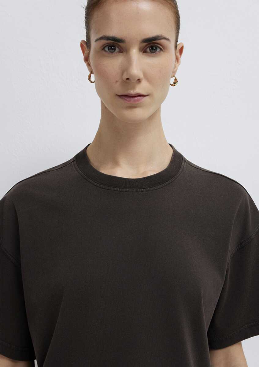 Mavi Kahverengi Loose Fit Kadın Tişört 1614313-70236 - 6