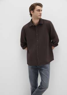 Mavi Kahverengi Regular Fit Erkek Gömlek 0211518-87537 