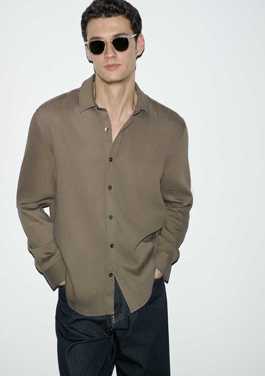 Mavi Kahverengi Regular Fit Erkek Gömlek 0211829-83866