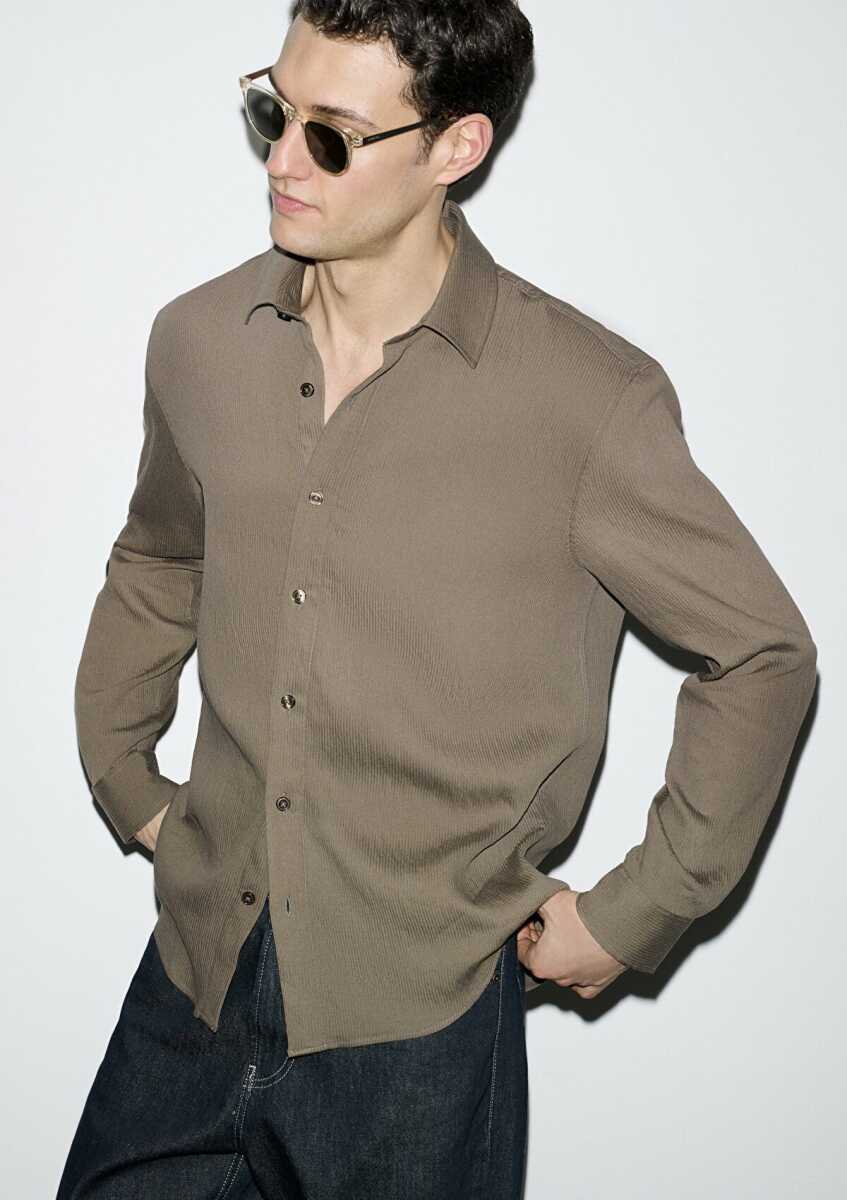 Mavi Kahverengi Regular Fit Erkek Gömlek 0211829-83866 (1)