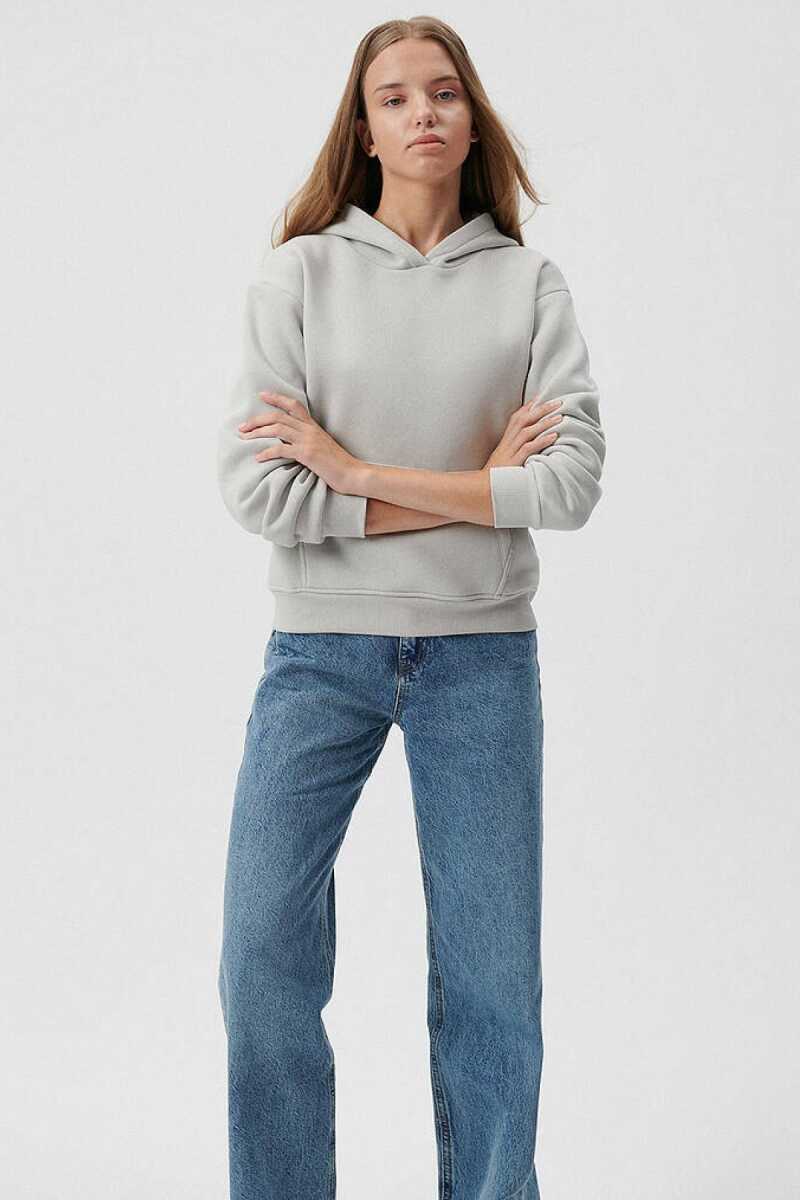 Mavi Kapişonlu Açık Gri Kadın Sweat 167299-70074 - 2
