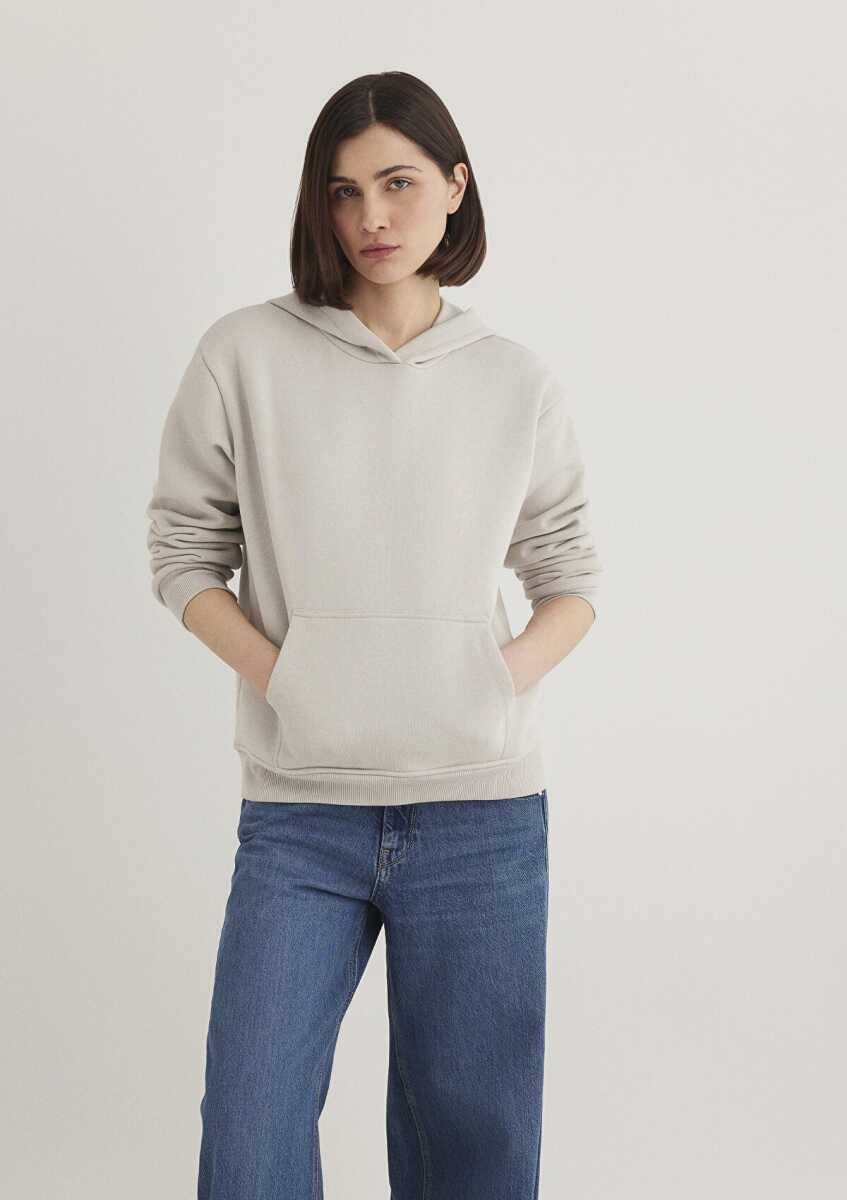 Mavi Kapişonlu Açık Gri Kadın Sweat 167299-70074 - 3