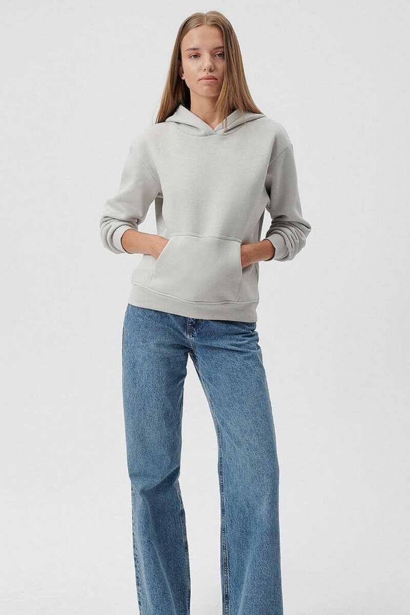 Mavi Kapişonlu Açık Gri Kadın Sweat 167299-70074 - 4