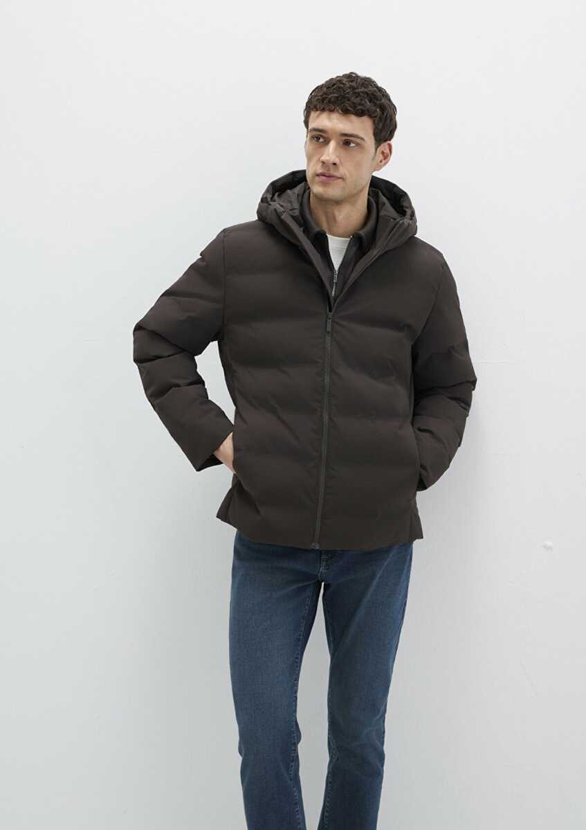 Mavi Kapişonlu Kahverengi Regular Fit Erkek Ceket 0110652-70219 - Mavi (1)