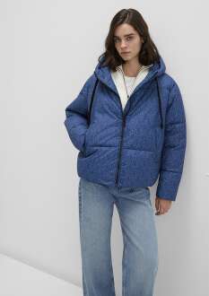 Mavi Kapişonlu Loose Fit Kadın Ceket 1110706-90368