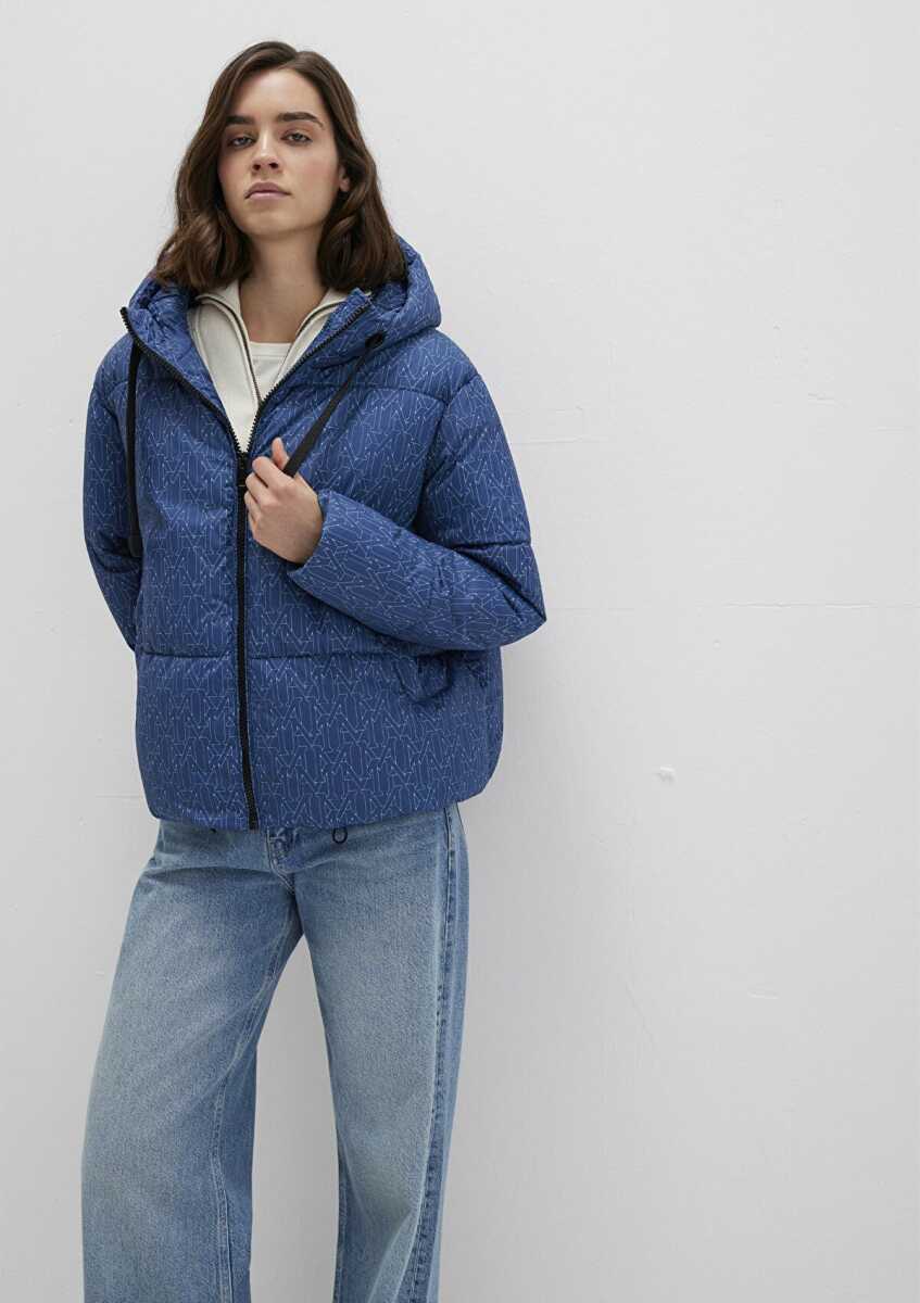 Mavi Kapişonlu Loose Fit Kadın Ceket 1110706-90368 - 2