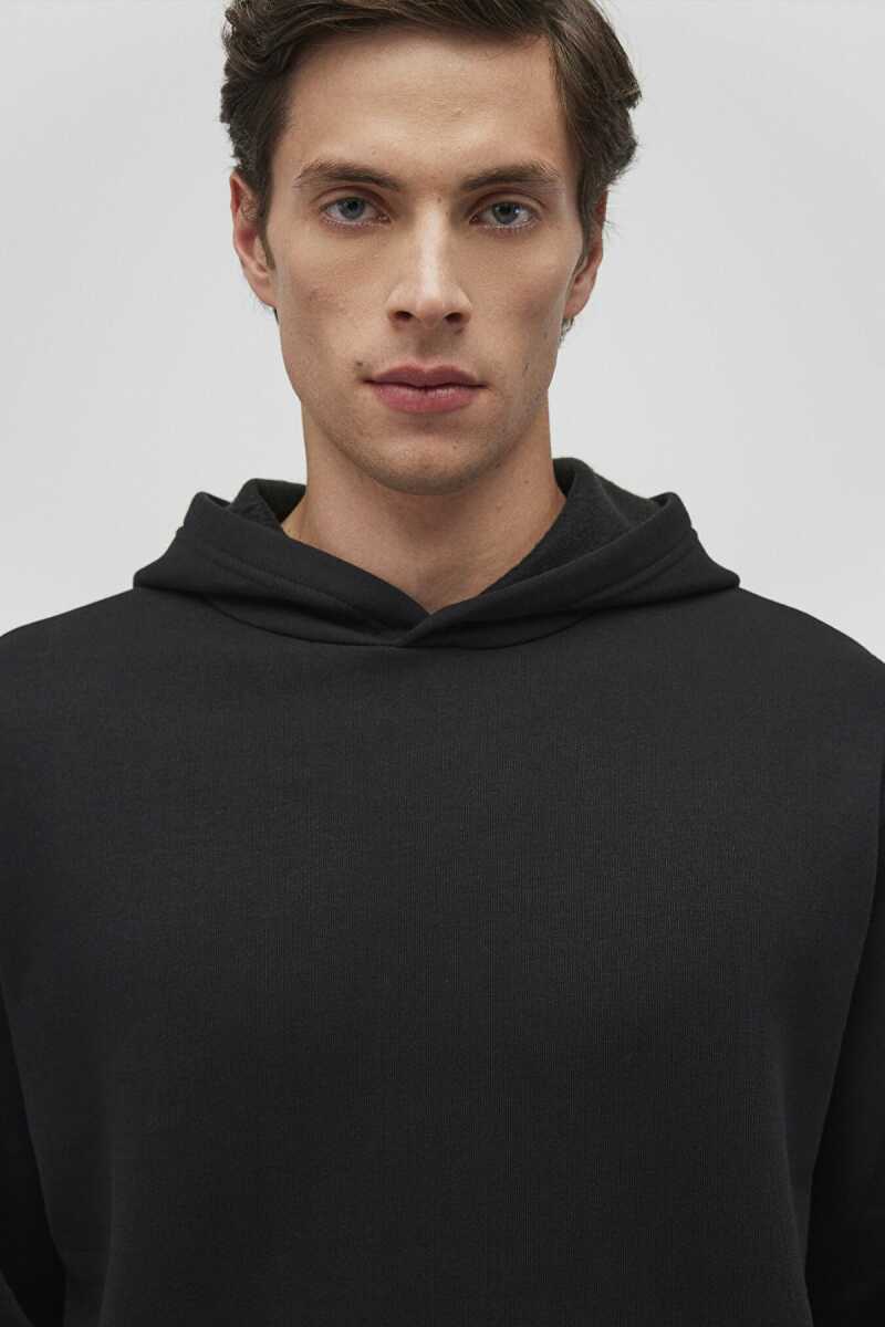Mavi Kapişonlu Siyah Erkek Sweat 0S10275-900 - 5