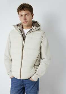 Mavi Kapüşonlu Gri Erkek Yelek 0110554-70144 