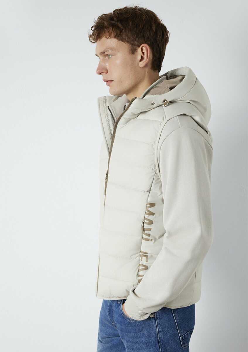 Mavi Kapüşonlu Gri Erkek Yelek 0110554-70144 - Mavi (1)