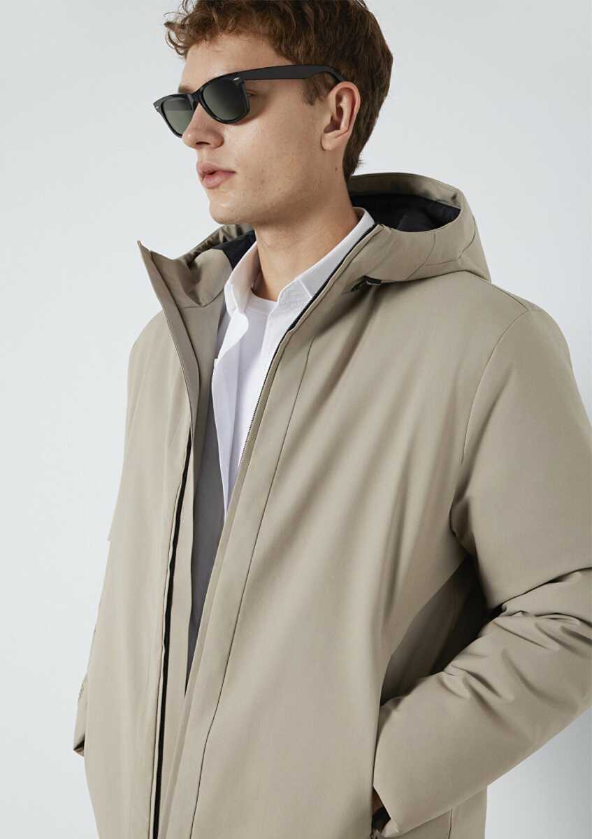 Mavi Kapüşonlu Kum Loose Fit Erkek Ceket 0110784-80697 - Mavi (1)